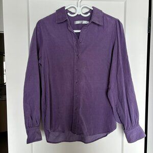 Contemporaine by Simons Violet Corduroy Button-Down Shirt | Size M